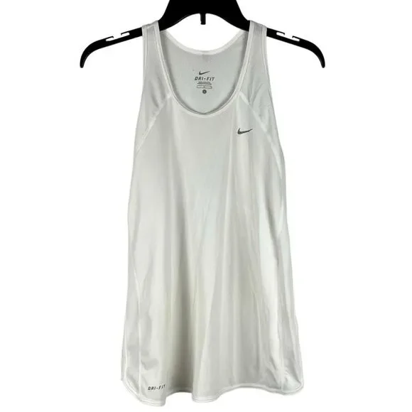Nike Dri-FIT White Racerback Tank Top Large - Picture 1 of 13